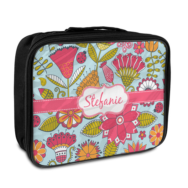 Custom Wild Flowers Insulated Lunch Bag (Personalized)