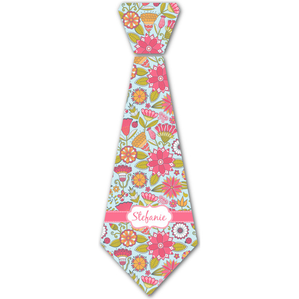Custom Wild Flowers Iron On Tie - 4 Sizes w/ Name or Text