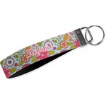 Wild Flowers Webbing Keychain Fob - Large (Personalized)