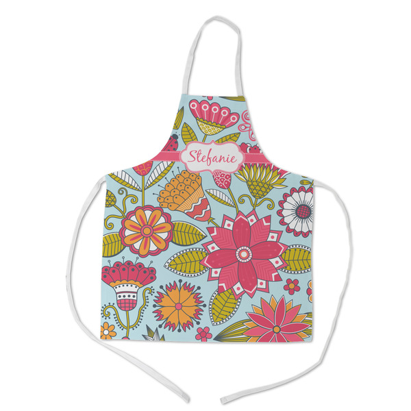 Custom Wild Flowers Kid's Apron - Medium (Personalized)
