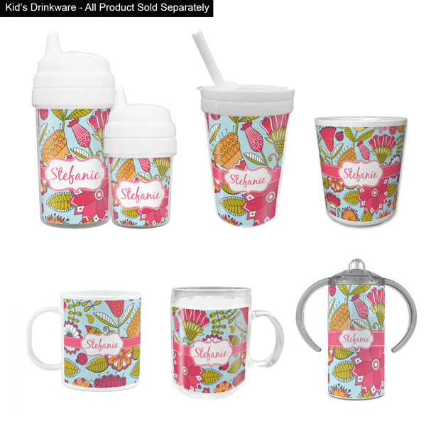 Wild Flowers Kid's Drinkware - Customized & Personalized