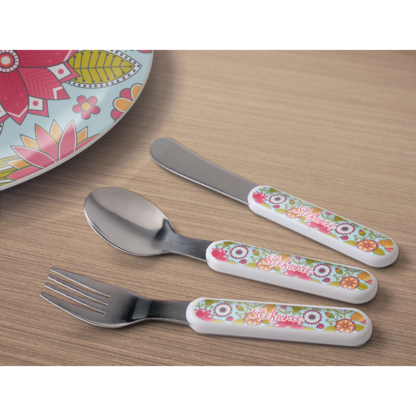 Wild Flowers Kids Flatware w/ Plate