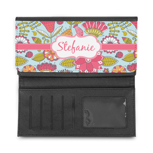 Wild Flowers Ladies Wallet - Half Way Open
