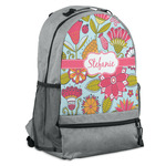 Wild Flowers Backpack - Grey (Personalized)
