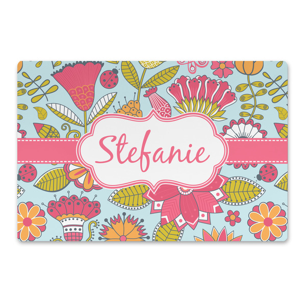 Custom Wild Flowers Large Rectangle Car Magnet (Personalized)