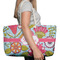 Wild Flowers Large Rope Tote Bag - In Context View