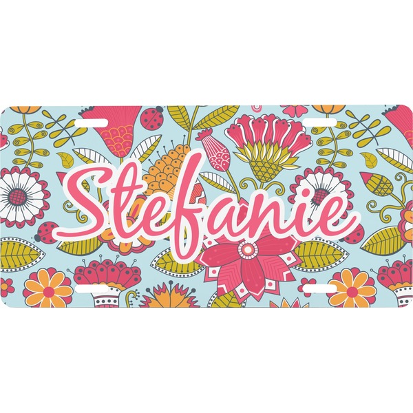 Custom Wild Flowers Front License Plate (Personalized)