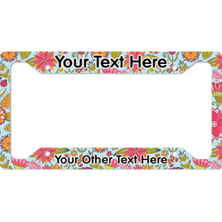 Wild Flowers License Plate Frame (Personalized)