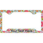 Wild Flowers License Plate Frame - Style C (Personalized)