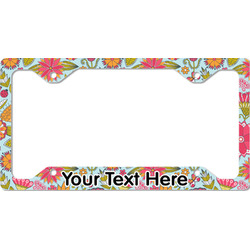 Wild Flowers License Plate Frame - Style C (Personalized)