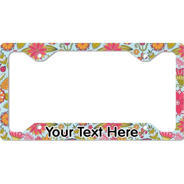 Wild Flowers License Plate Frame - Style C