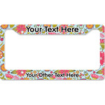 Wild Flowers License Plate Frame - Style B (Personalized)