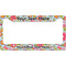 Wild Flowers License Plate Frame Wide