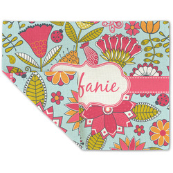 Wild Flowers Double-Sided Linen Placemat - Single w/ Name or Text