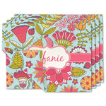 Wild Flowers Linen Placemat w/ Name or Text