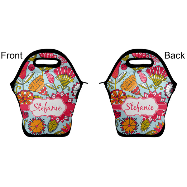 Wild Flowers Lunch Bag - Front and Back
