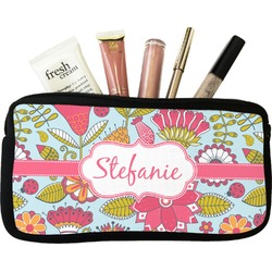 Wild Flowers Makeup / Cosmetic Bag - Small (Personalized)