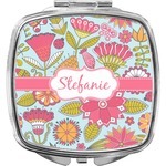 Wild Flowers Compact Makeup Mirror (Personalized)