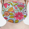 Wild Flowers Mask - Pleated (new) Front View on Girl