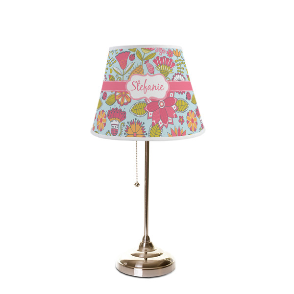 Wild Flowers Poly Film Empire Lampshade - On Stand