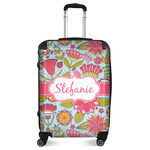 Wild Flowers Suitcase - 24" Medium - Checked (Personalized)