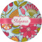Wild Flowers Melamine Salad Plate - 8" (Personalized)