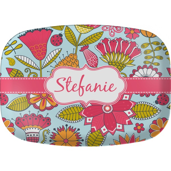 Custom Wild Flowers Melamine Platter (Personalized)