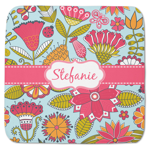 Custom Wild Flowers Memory Foam Bath Mat - 48"x48" (Personalized)
