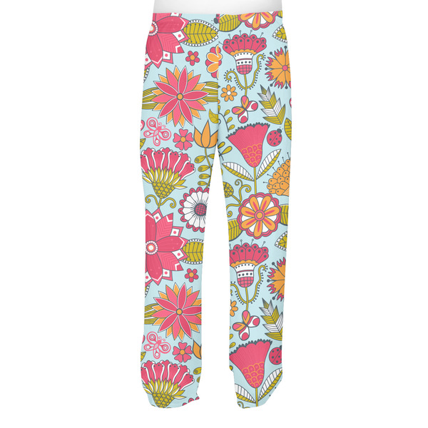 Wild Flowers Men's Pjs Back - on model