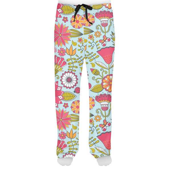 Wild Flowers Men's Pjs Front - on model