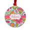 Wild Flowers Metal Ball Ornament - Front