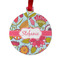 Wild Flowers Metal Ball Ornament - Double Sided w/ Name or Text