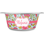 Wild Flowers Stainless Steel Dog Bowl - Small (Personalized)