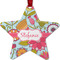 Wild Flowers Metal Star Ornament - Front