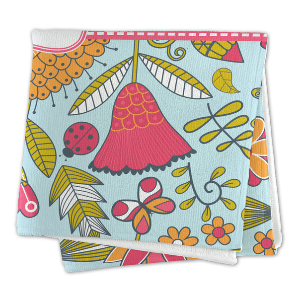 Wild Flowers Microfiber Dish Rag - FOLDED (square)