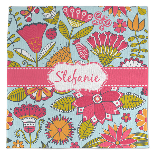 Custom Wild Flowers Microfiber Dish Towel (Personalized)