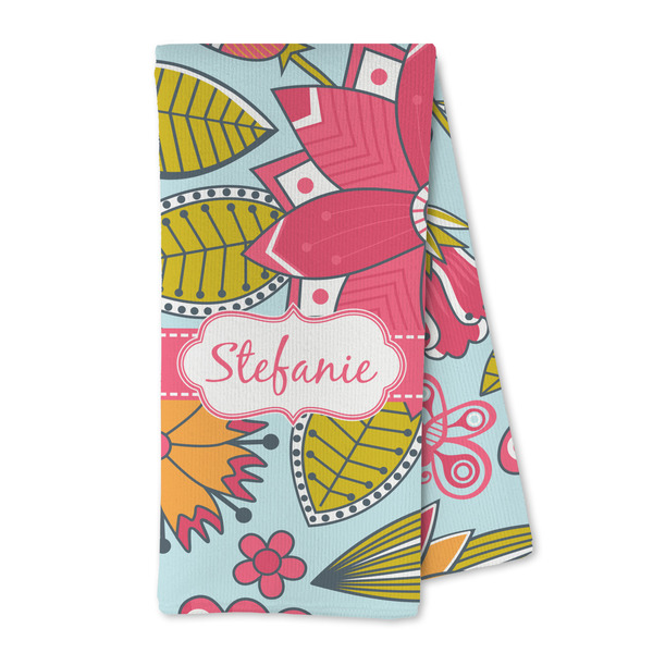 Custom Wild Flowers Kitchen Towel - Microfiber (Personalized)