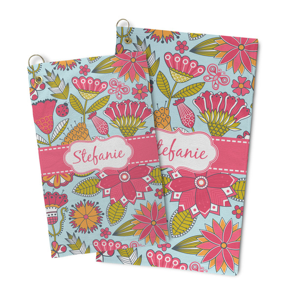 Wild Flowers Microfiber Golf Towel - PARENT/MAIN