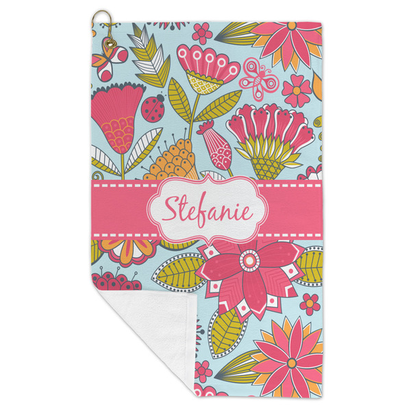 Wild Flowers Microfiber Golf Towels - FOLD