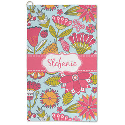 Wild Flowers Microfiber Golf Towel (Personalized)