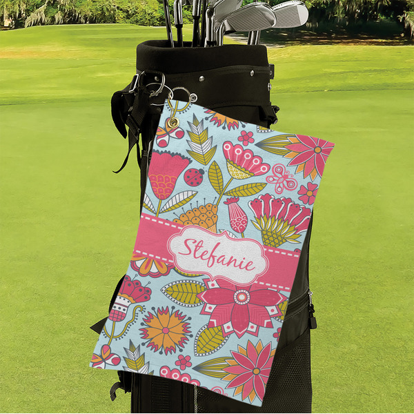 Wild Flowers Microfiber Golf Towels - Small - LIFESTYLE