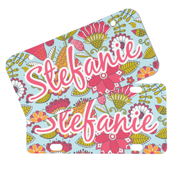Wild Flowers Mini License Plates - MAIN (4 and 2 Holes)