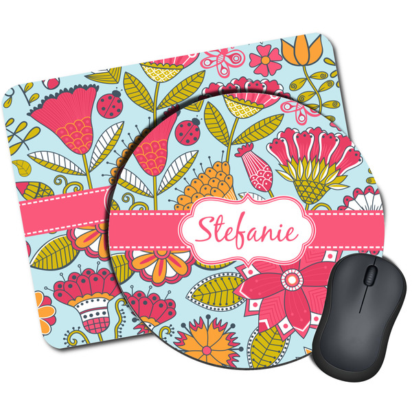 Custom Wild Flowers Mouse Pad (Personalized)