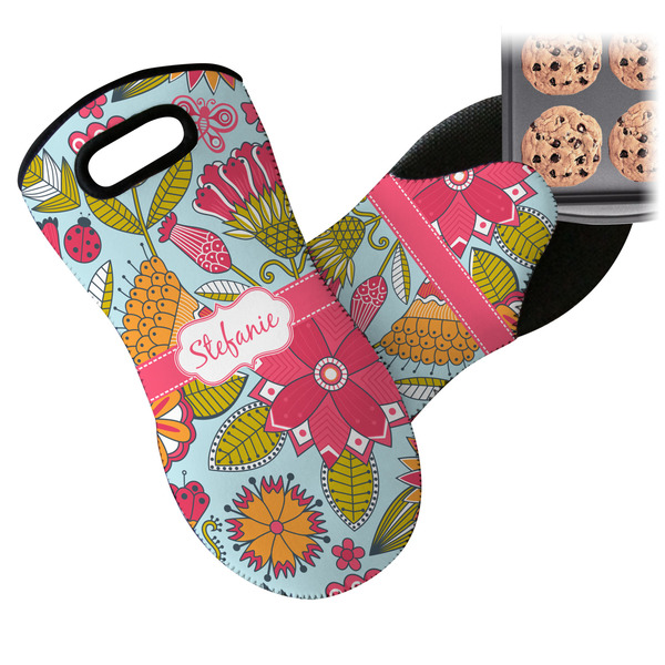 Wild Flowers Neoprene Oven Mitt