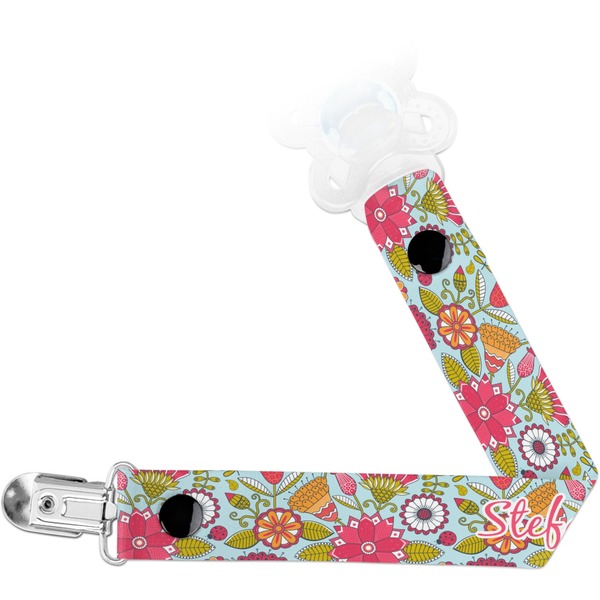 Custom Wild Flowers Pacifier Clip (Personalized)