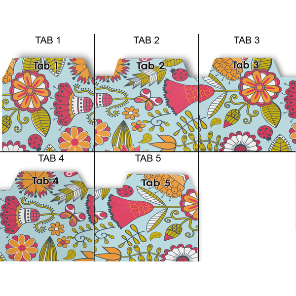 Wild Flowers Page Dividers - Set of 5 - Approval