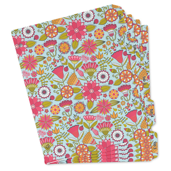 Custom Wild Flowers Binder Tab Divider - Set of 5 (Personalized)
