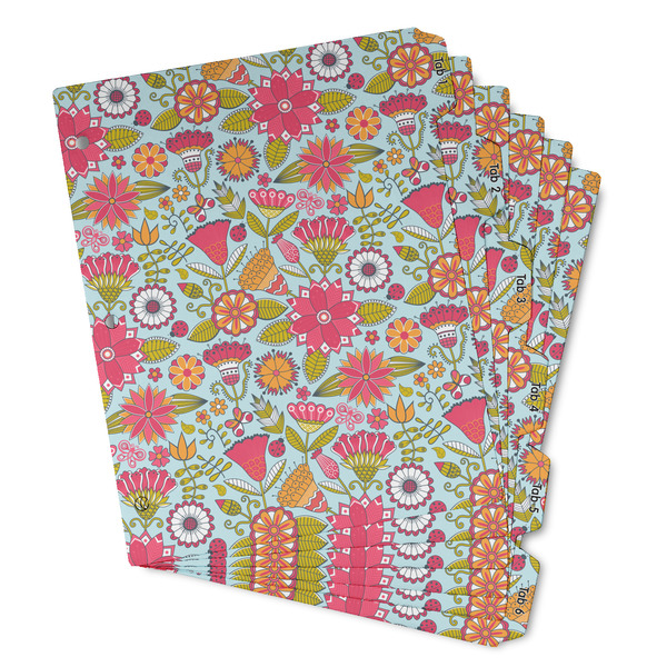 Custom Wild Flowers Binder Tab Divider - Set of 6 (Personalized)