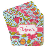 Wild Flowers Paper Coasters w/ Name or Text