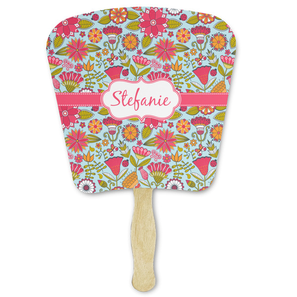 Custom Wild Flowers Paper Fan (Personalized)